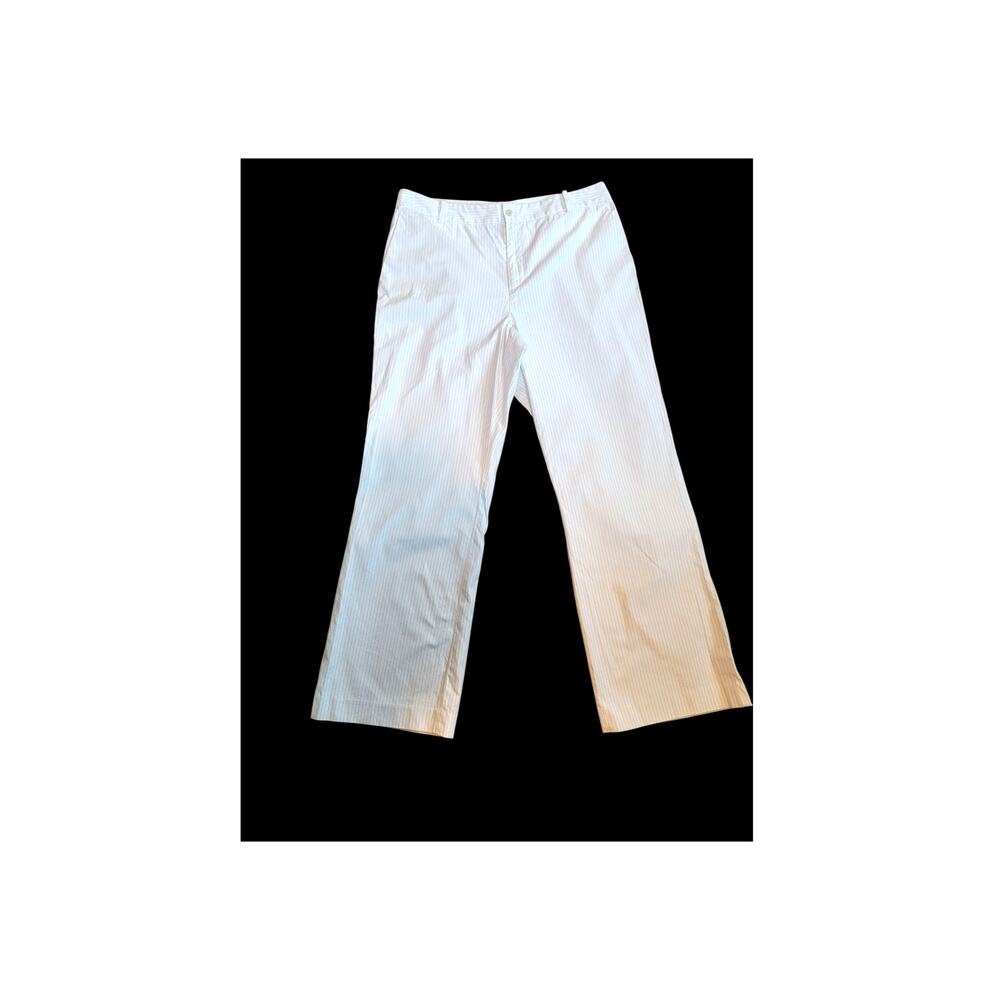 Ralph Lauren Pinstripe Pants Sz 14 Career Coastal Nautical‎ White Black